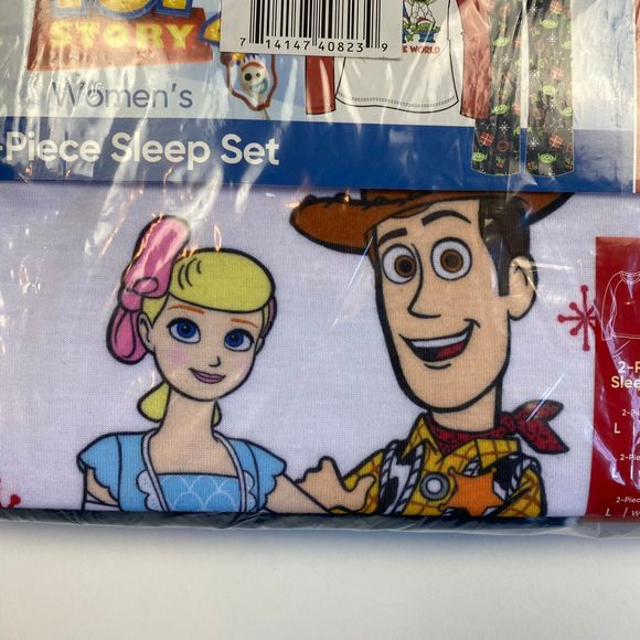 NEW CHRISTMAS woman's size large L Toy Story holiday morning pajamas pjs - Picture 9 of 10